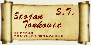 Stojan Tomković vizit kartica